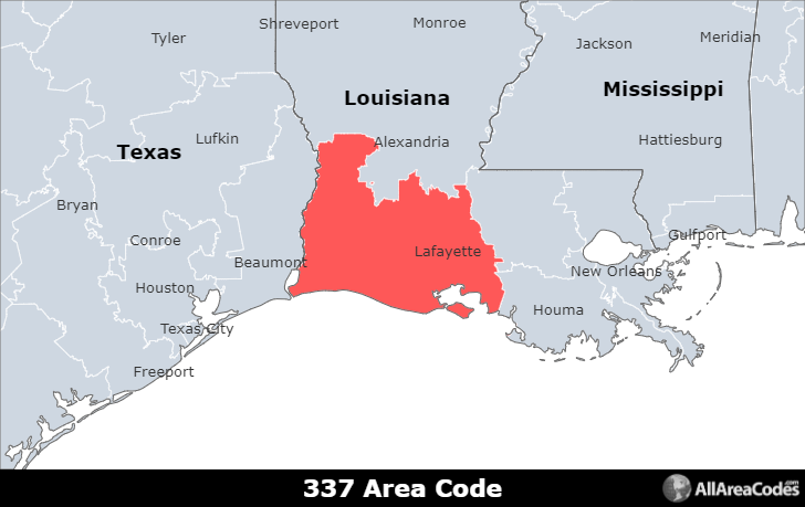 louisiana area code 337