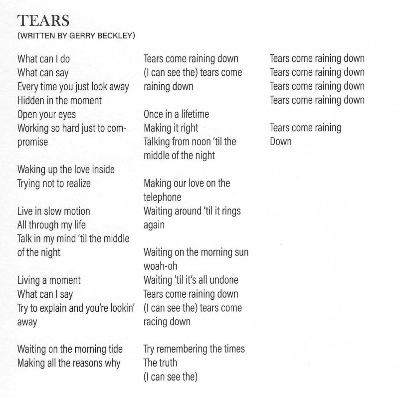 lyrics tears