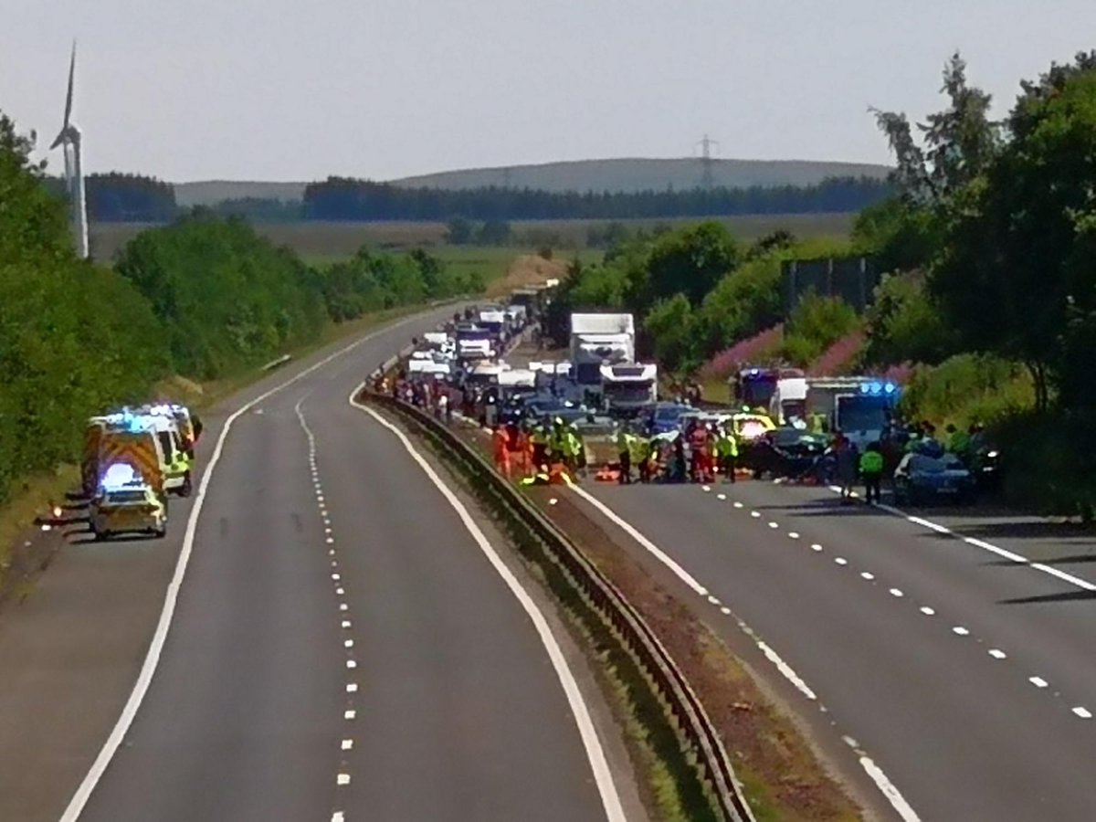 m74 accident today