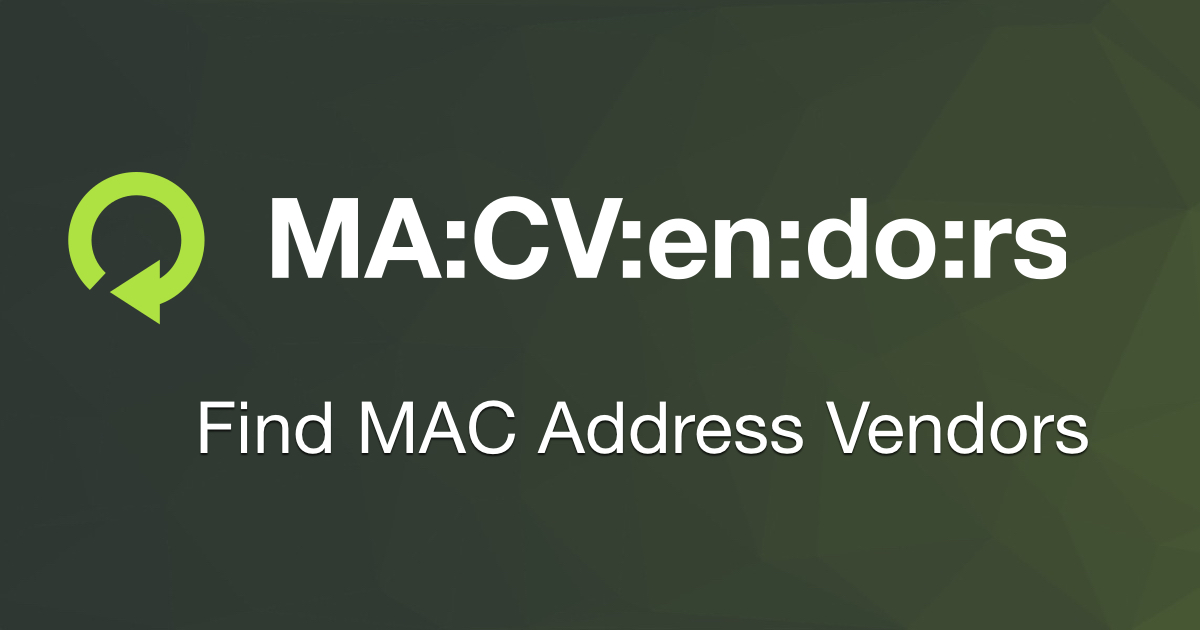 mac lookup vendor