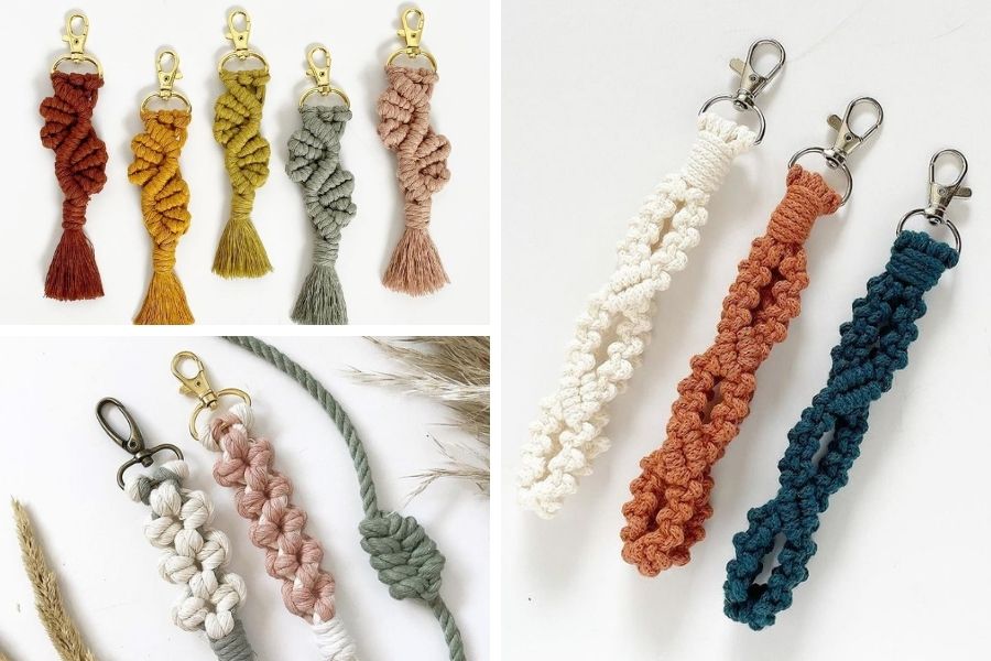 macrame keyring tutorial