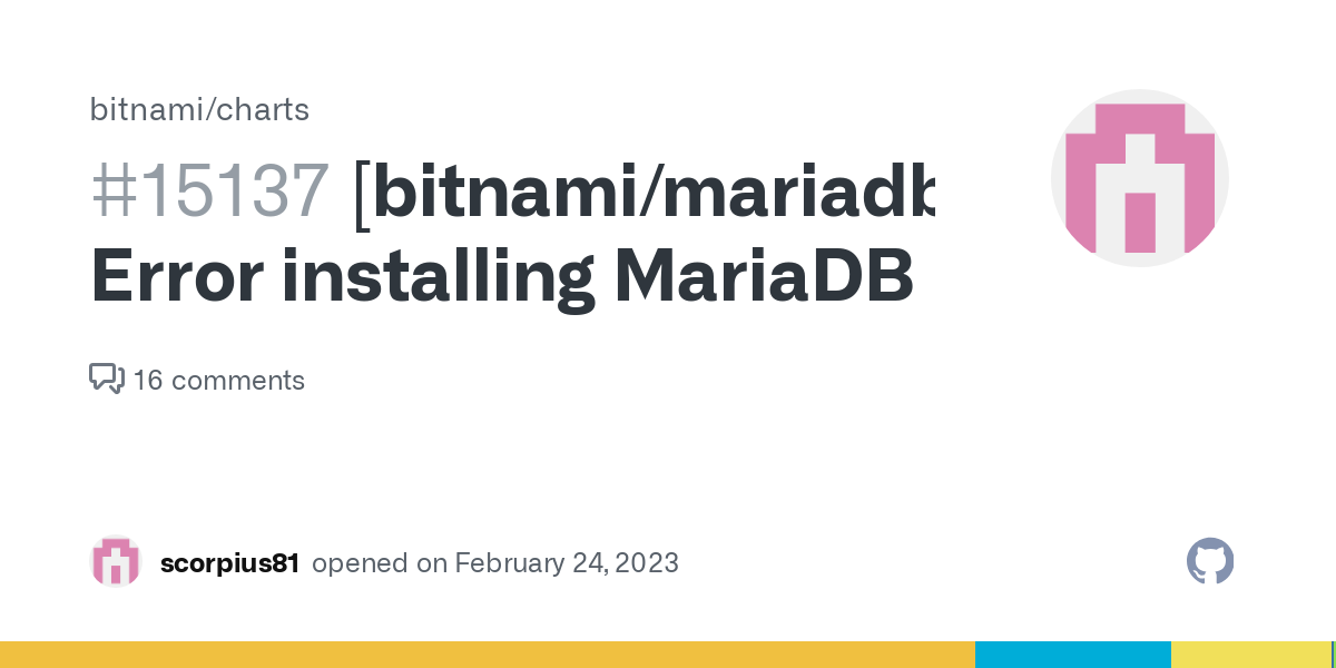 mariadb bitnami