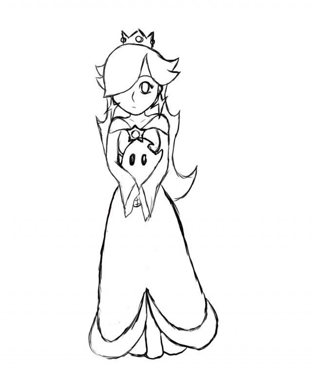 mario rosalina coloring pages