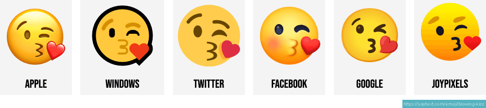 meaning of kissing emoji