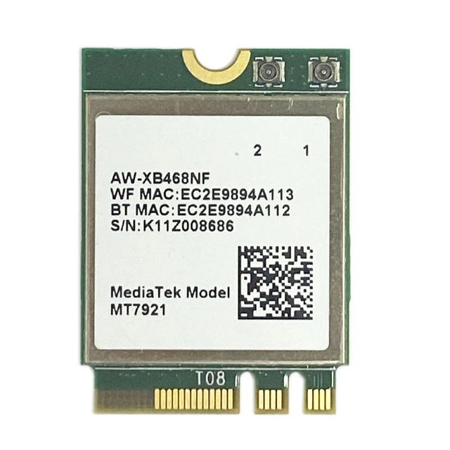 mediatek wi-fi 6 mt7921 wireless lan card