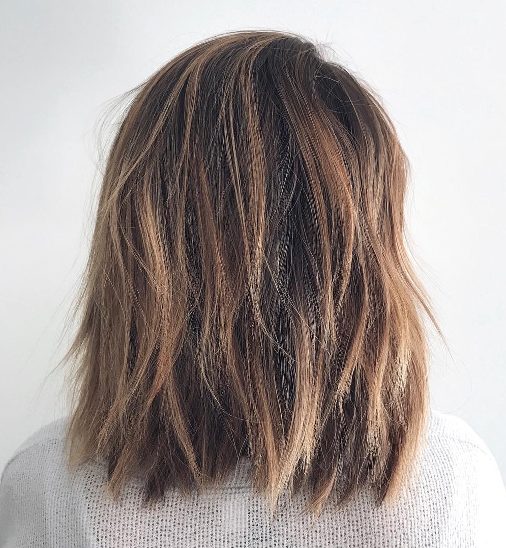 medium length hairstyles with choppy layers