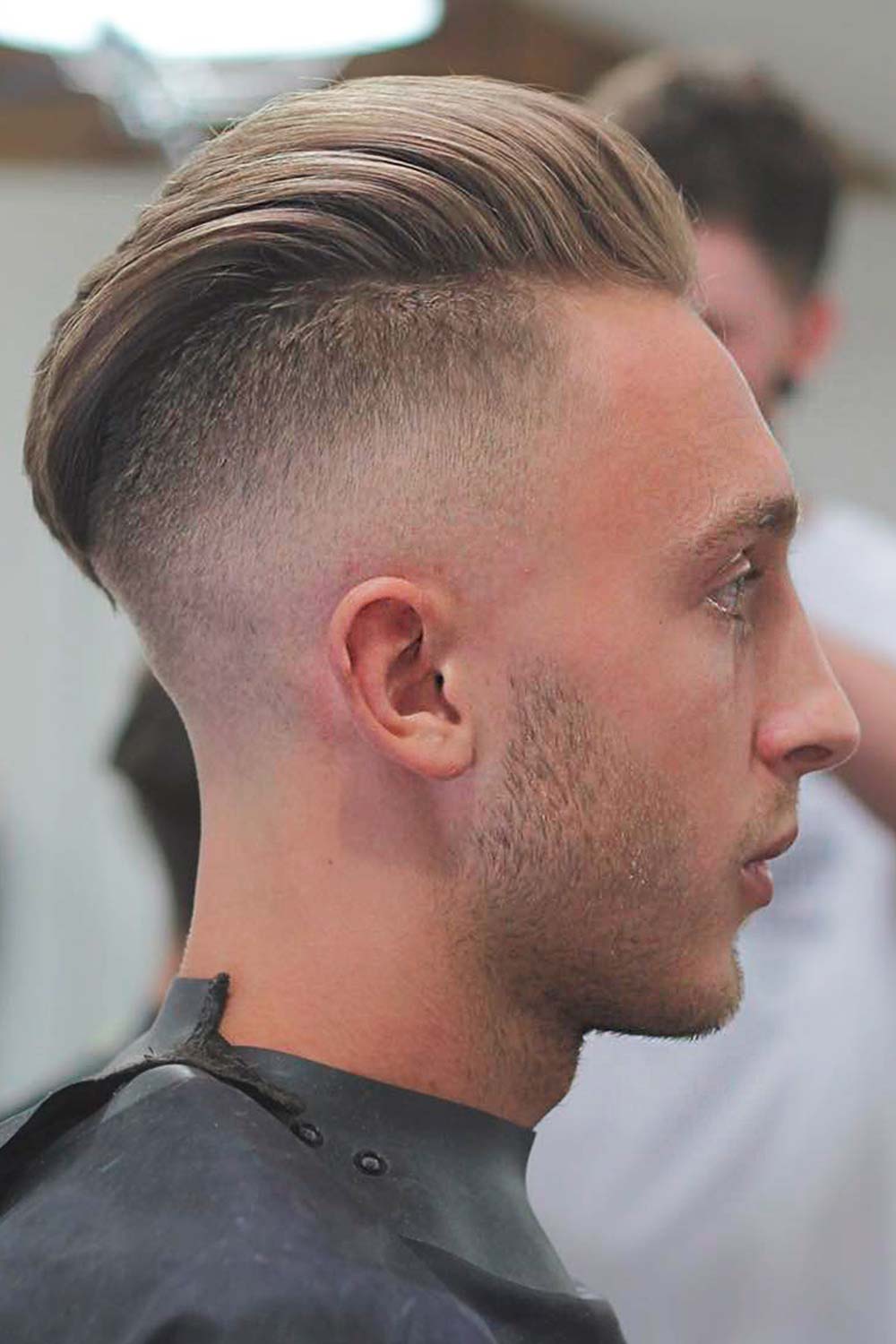 mens hair short back and sides long top