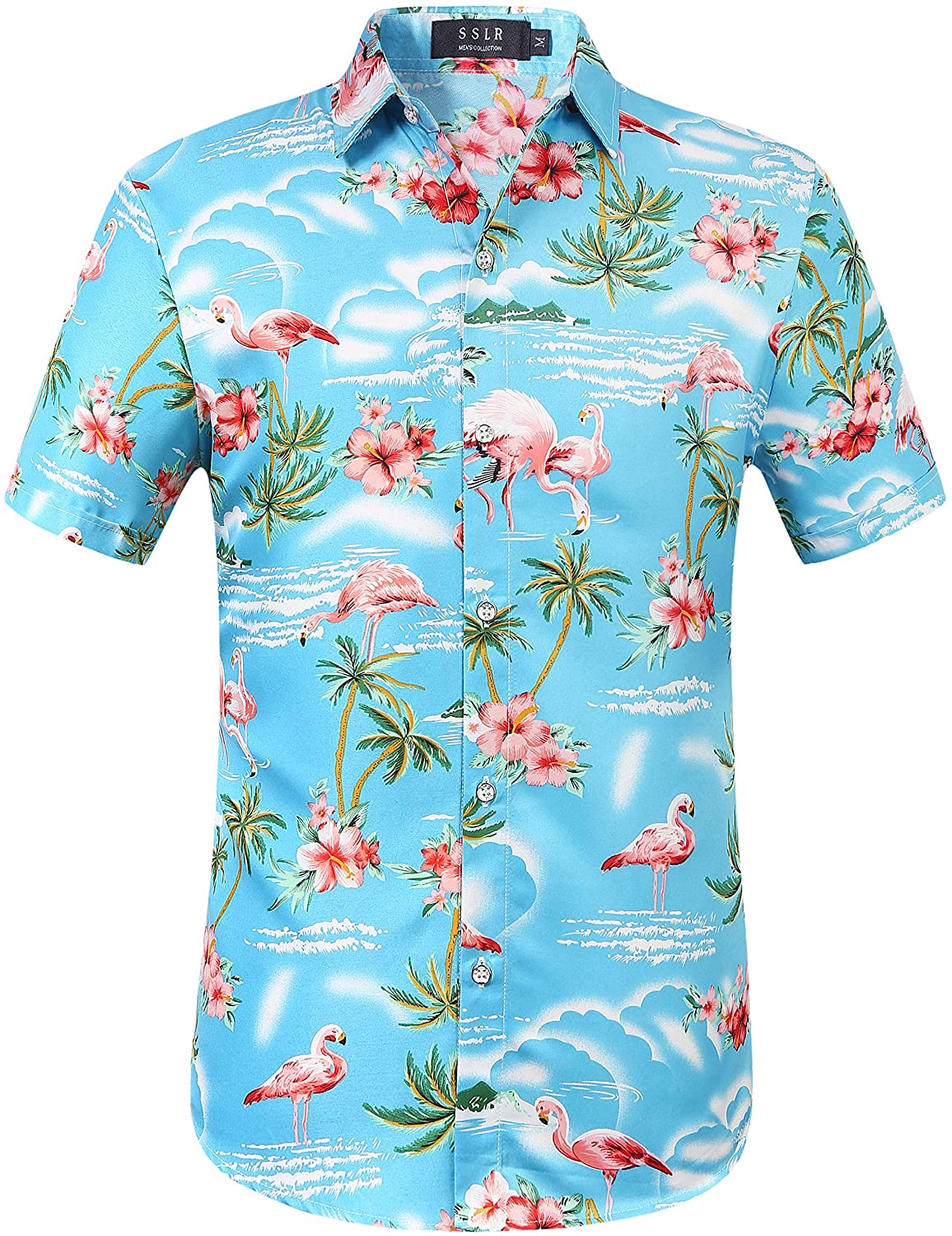 mens shirt with flamingos