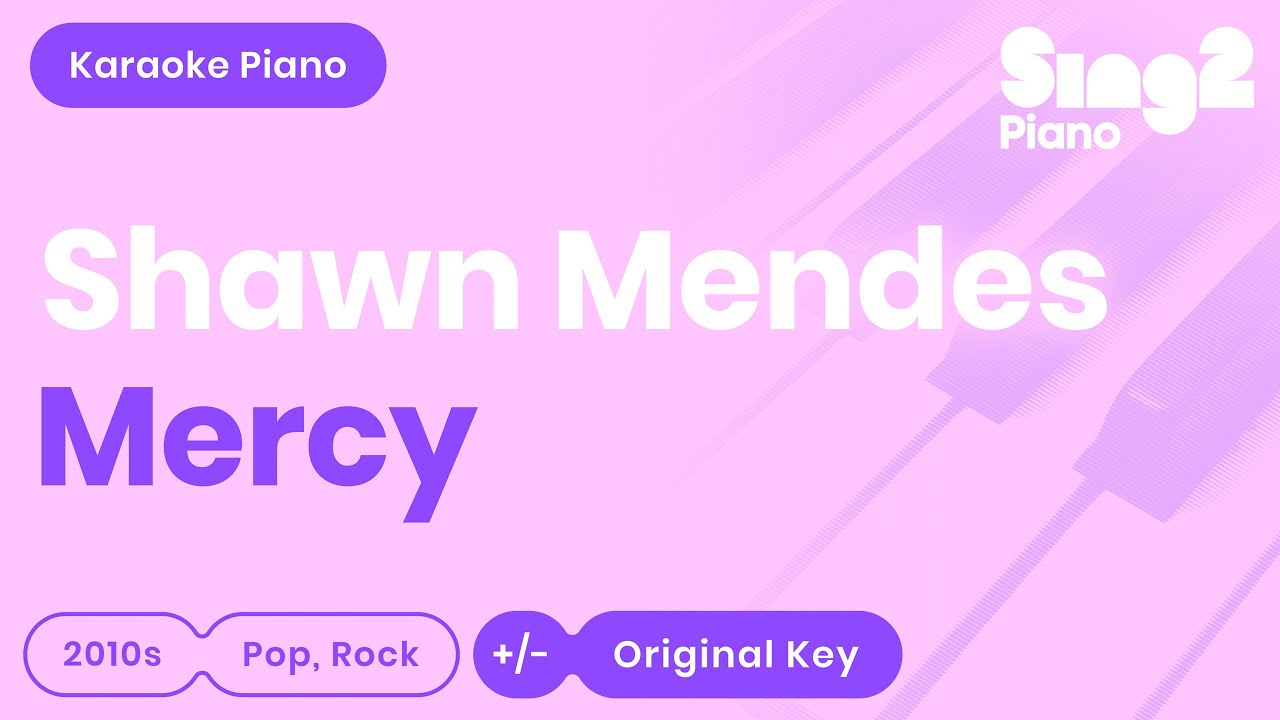 mercy shawn mendes karaoke