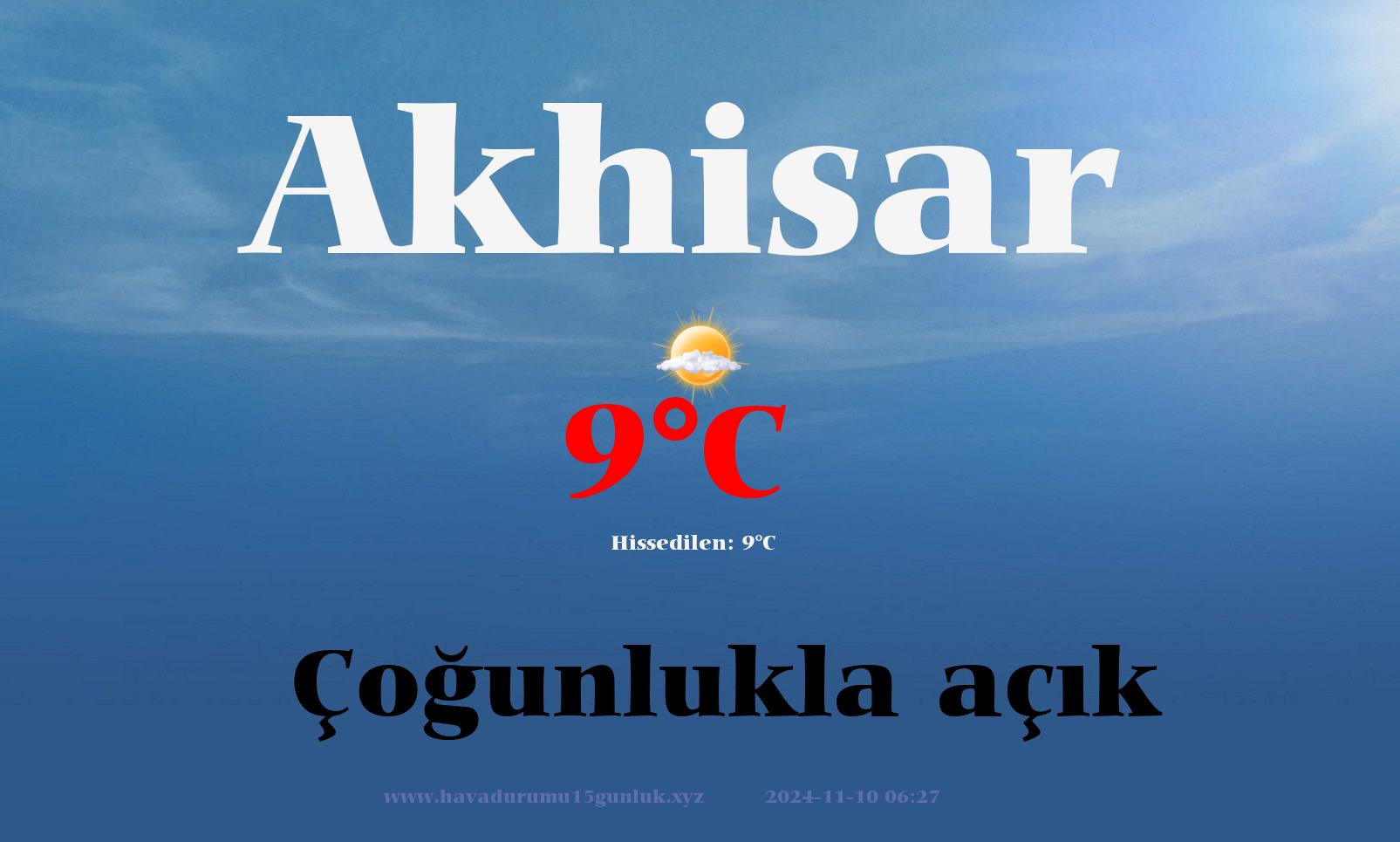 meteoroloji manisa akhisar