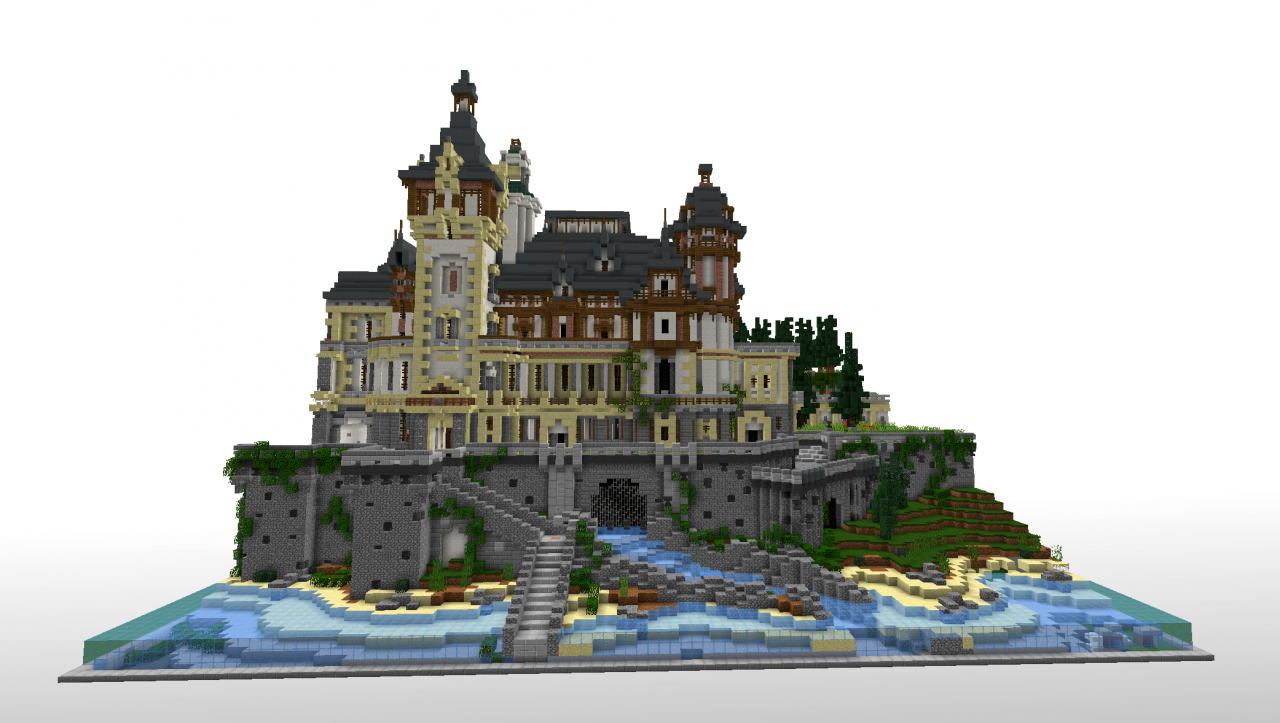 minecraft 100x100 castle