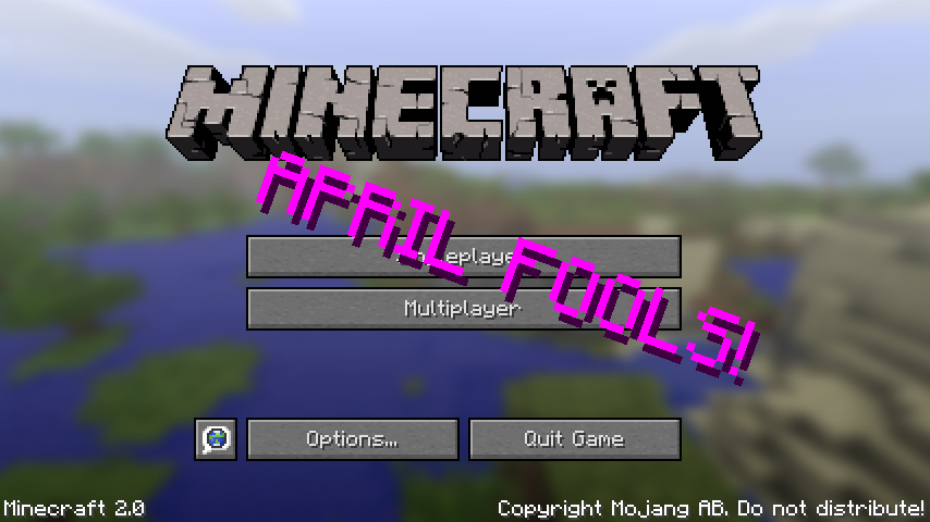 minecraft april fool