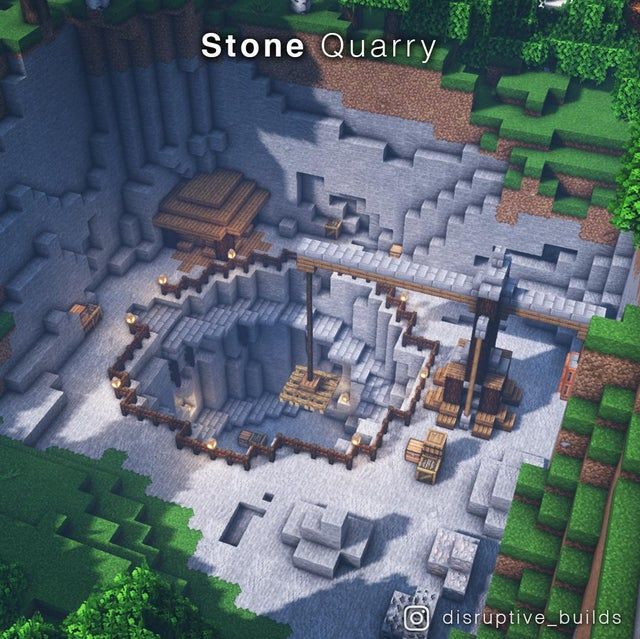 minecraft quarry design