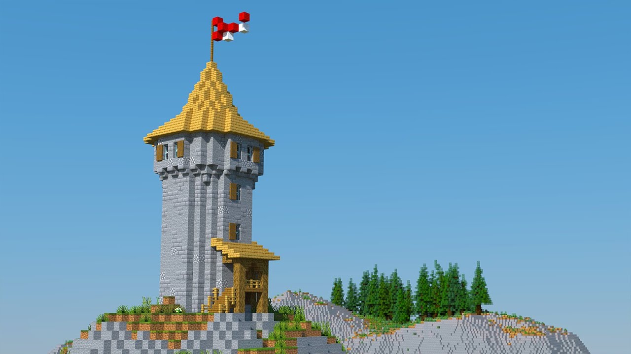 minecraft round tower