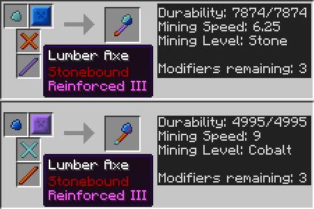 minecraft tinkers construct tool modifiers