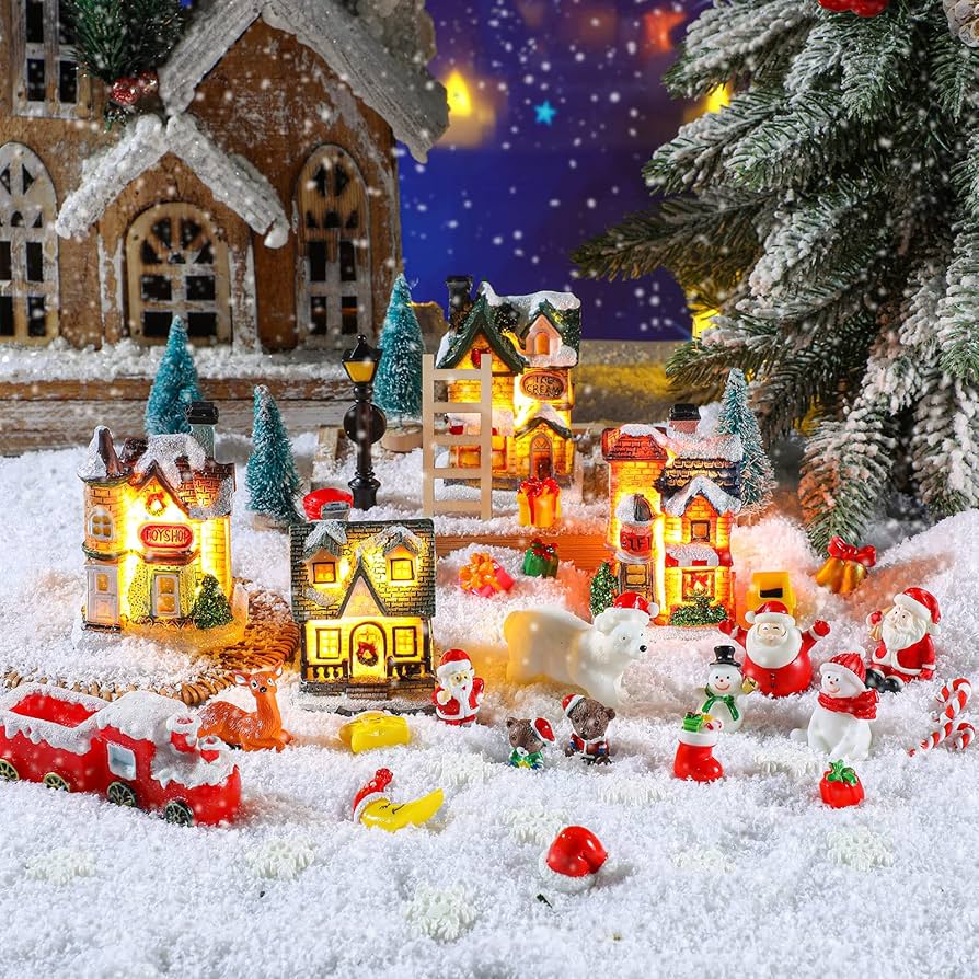 miniature christmas village accessories