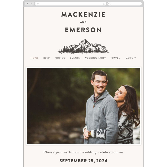 minted wedding website