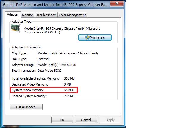 mobile intel r 965 express chipset family windows 10