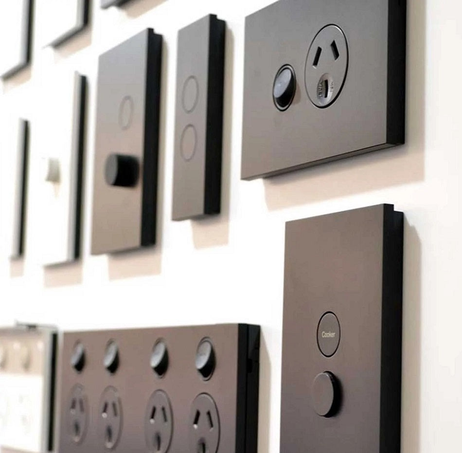 modern light switches and powerpoints