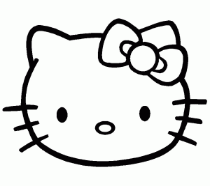 molde de cara de hello kitty