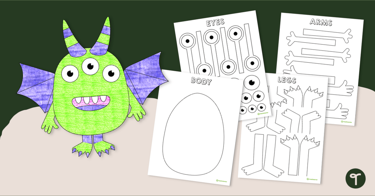 monster template printable