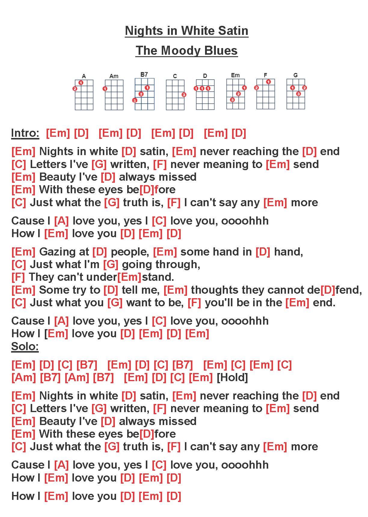 moody blues chords