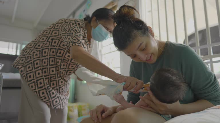 mother son massage