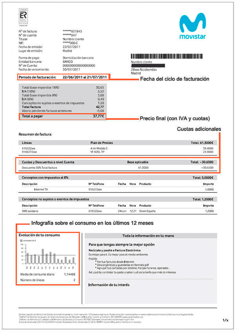 movistar.es empresas facturas