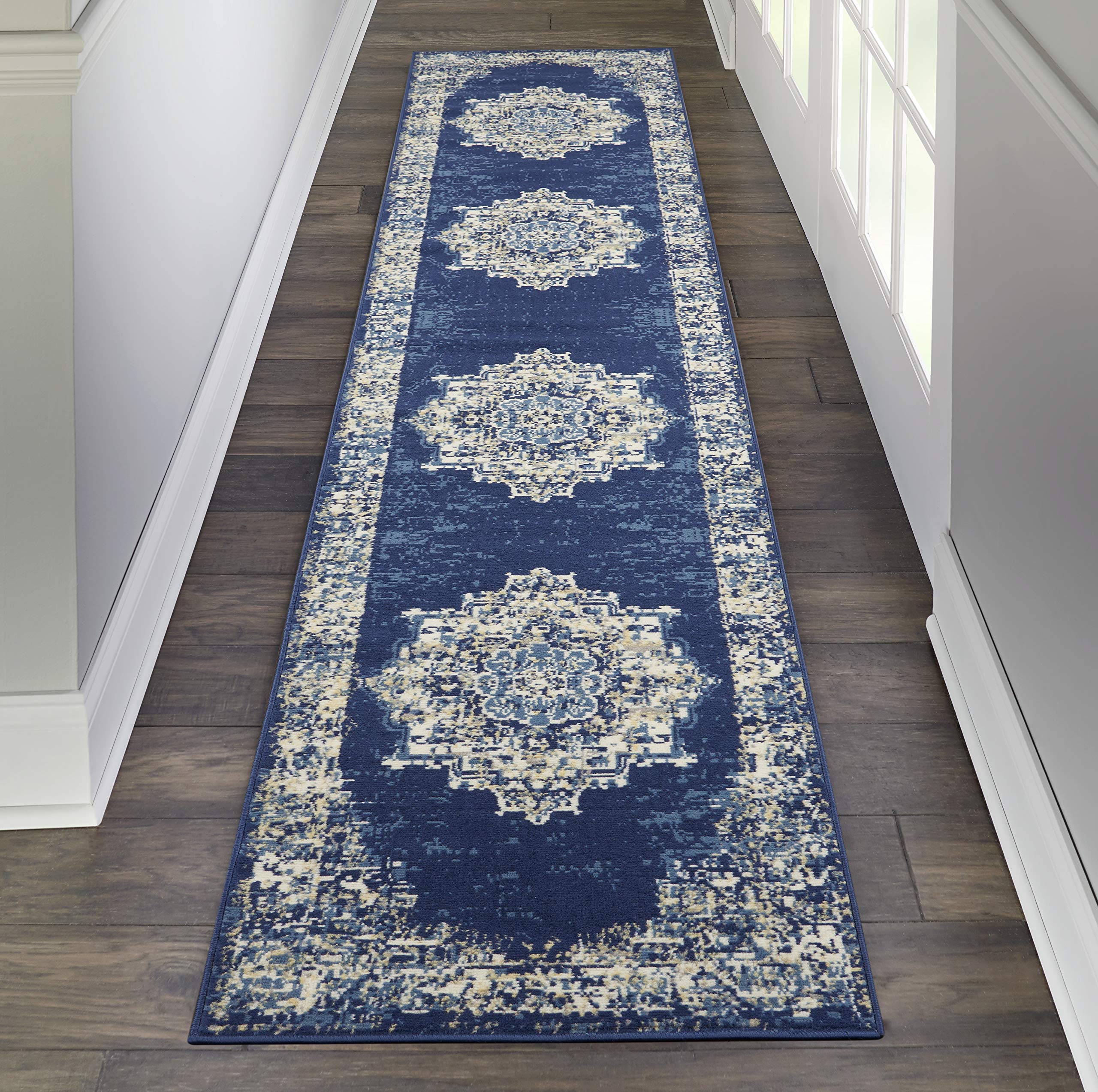 navy blue runner rug