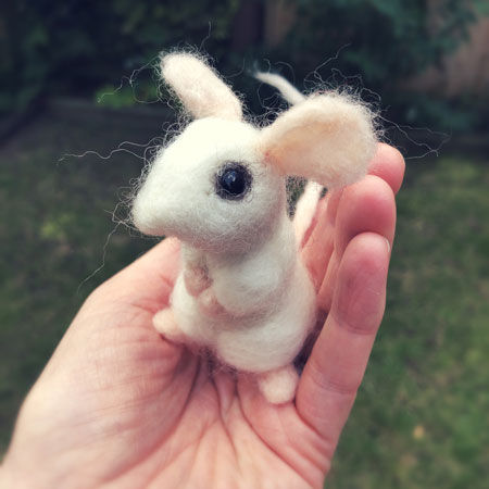 needle felted mouse