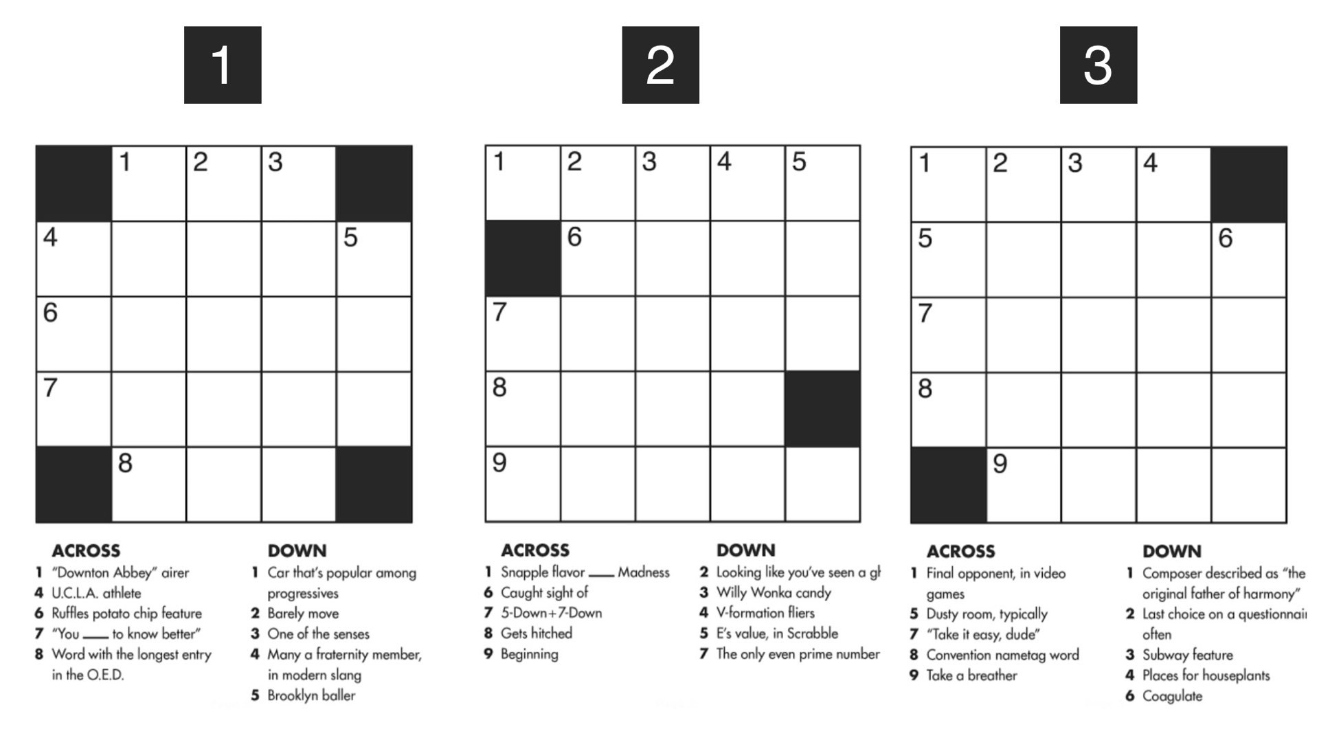 newyorktimes mini crossword