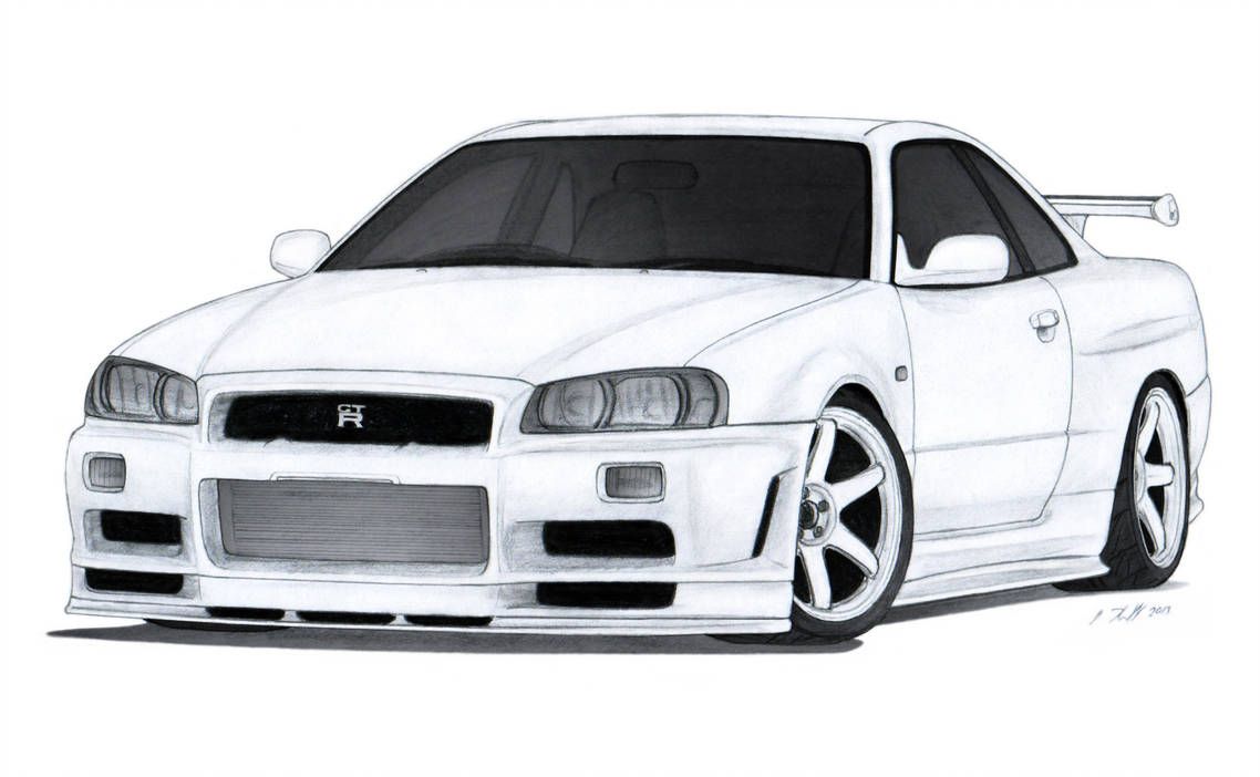 nissan skyline dibujo