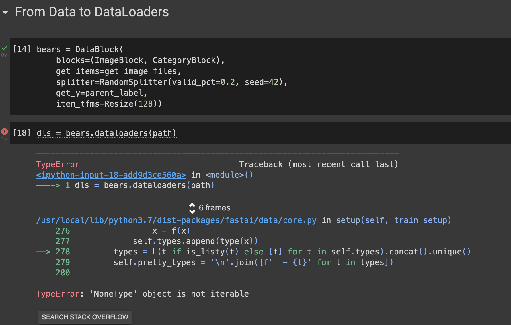 nonetype object is not iterable