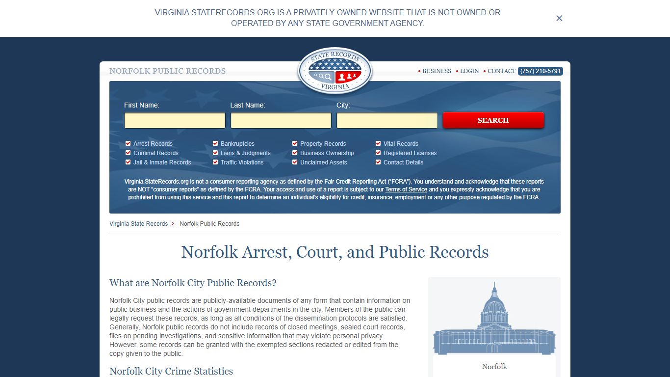 norfolk va arrest records