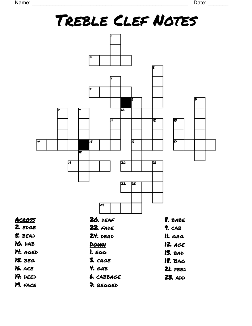 note crossword