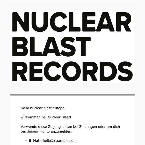 nuclear blast records discount code