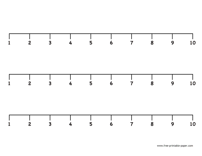 number line 1 10