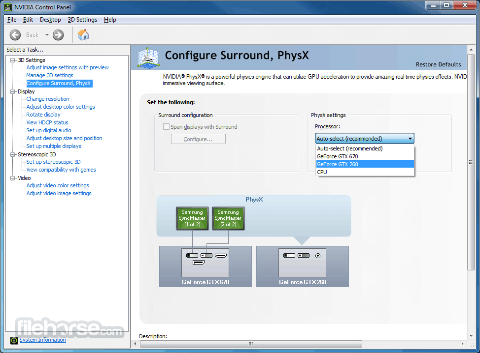 nvidia physx software