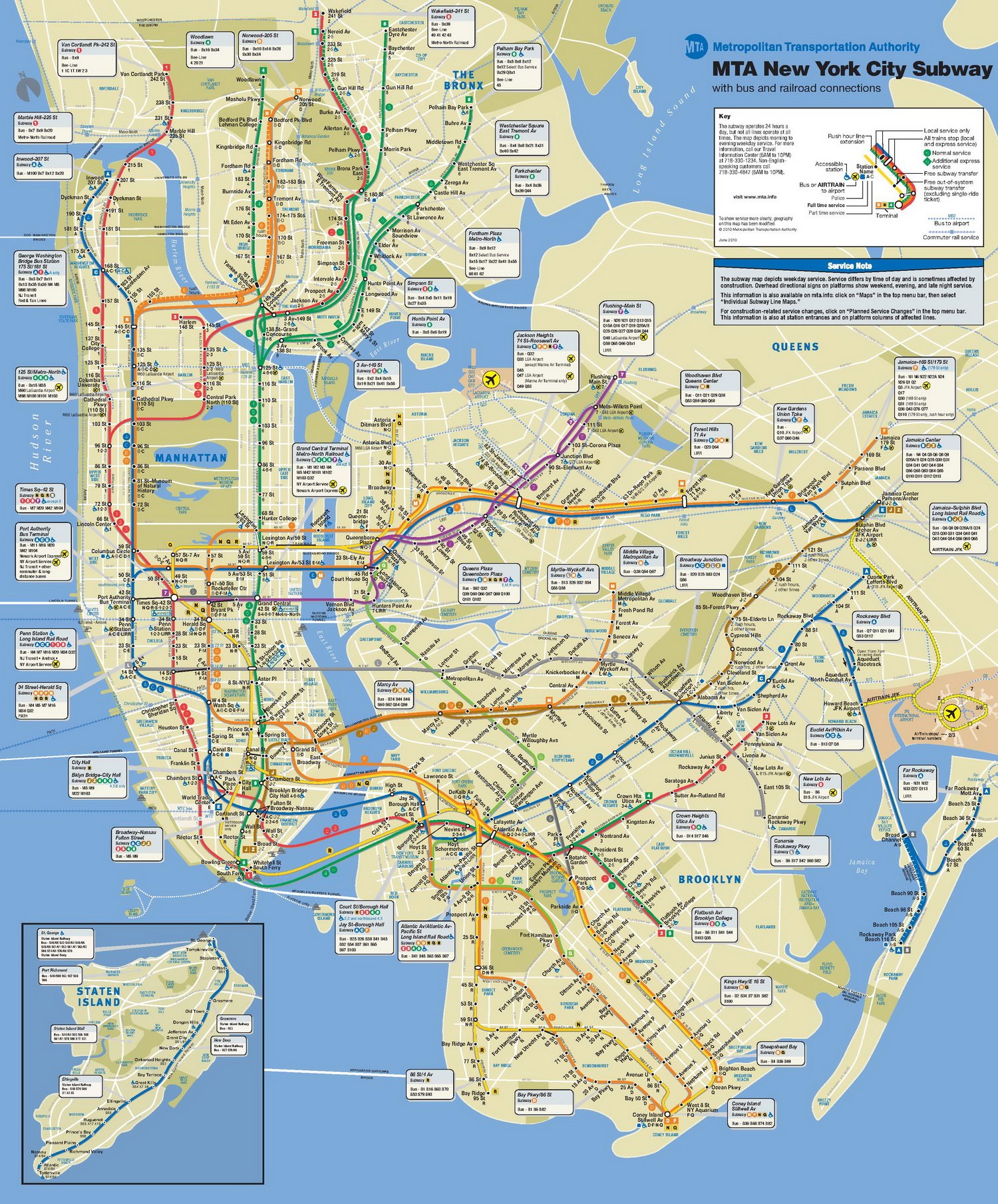 nyc subway a train map