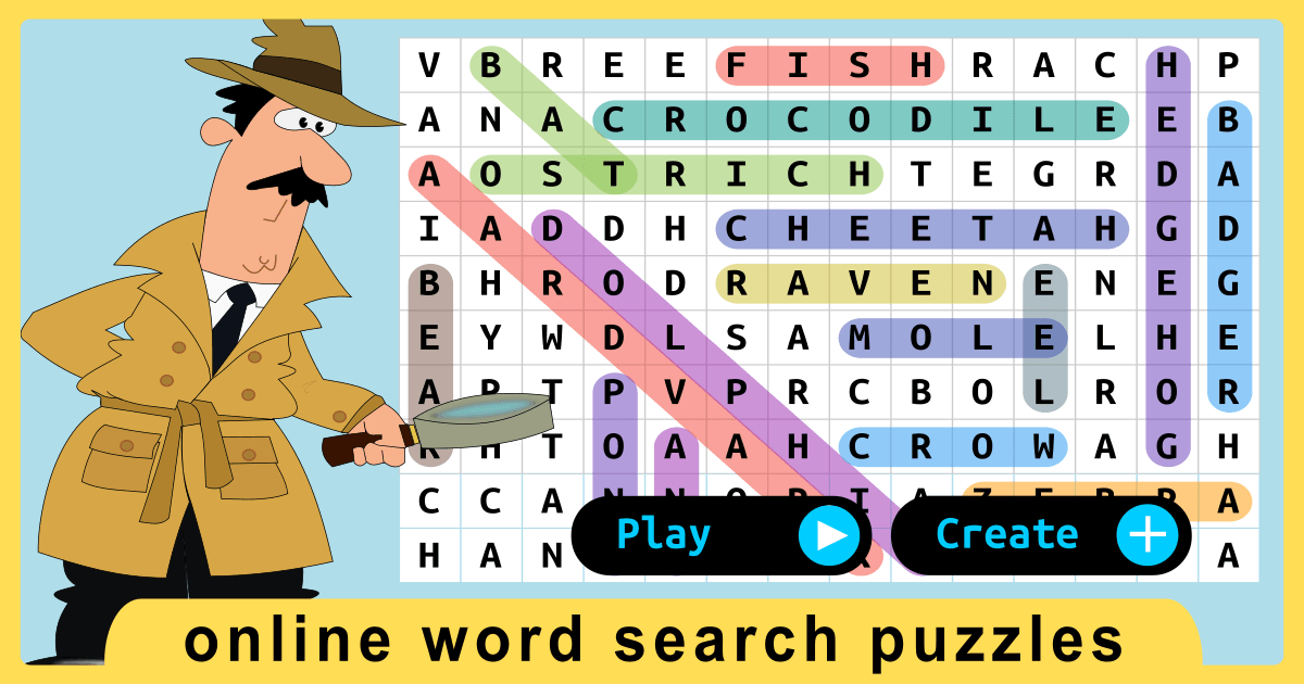 online word search puzzles free