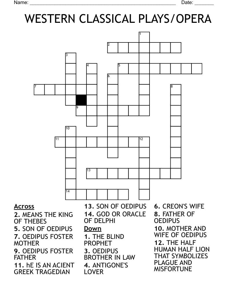 opera text crossword clue