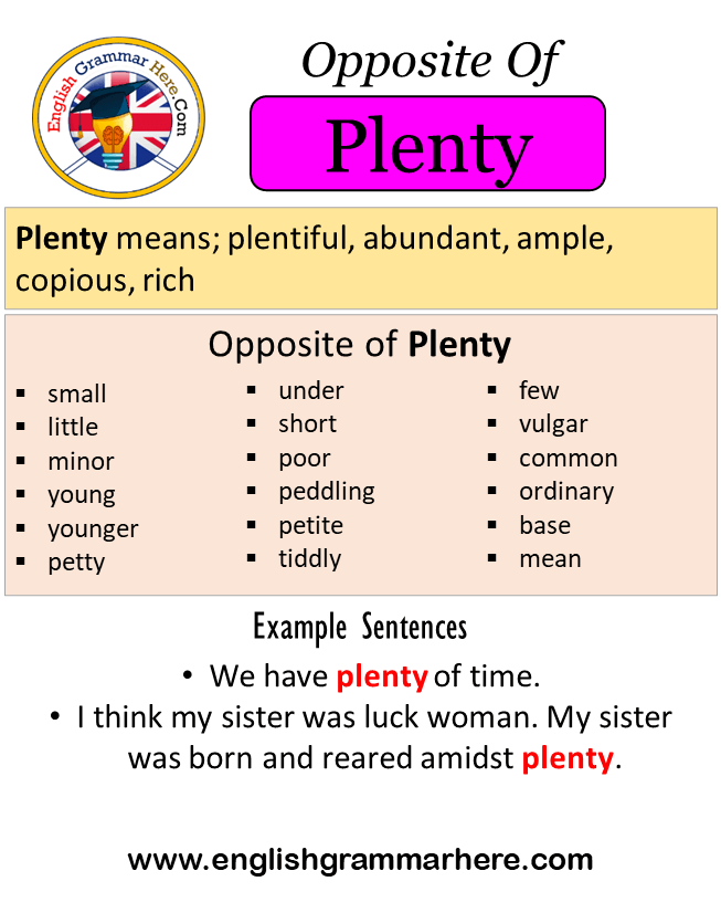 opposite of plenty in english