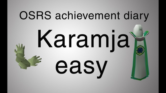 osrs karamja easy diary