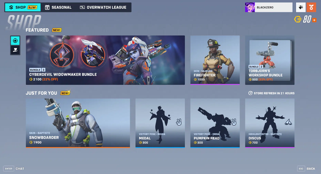 overwatch shop today