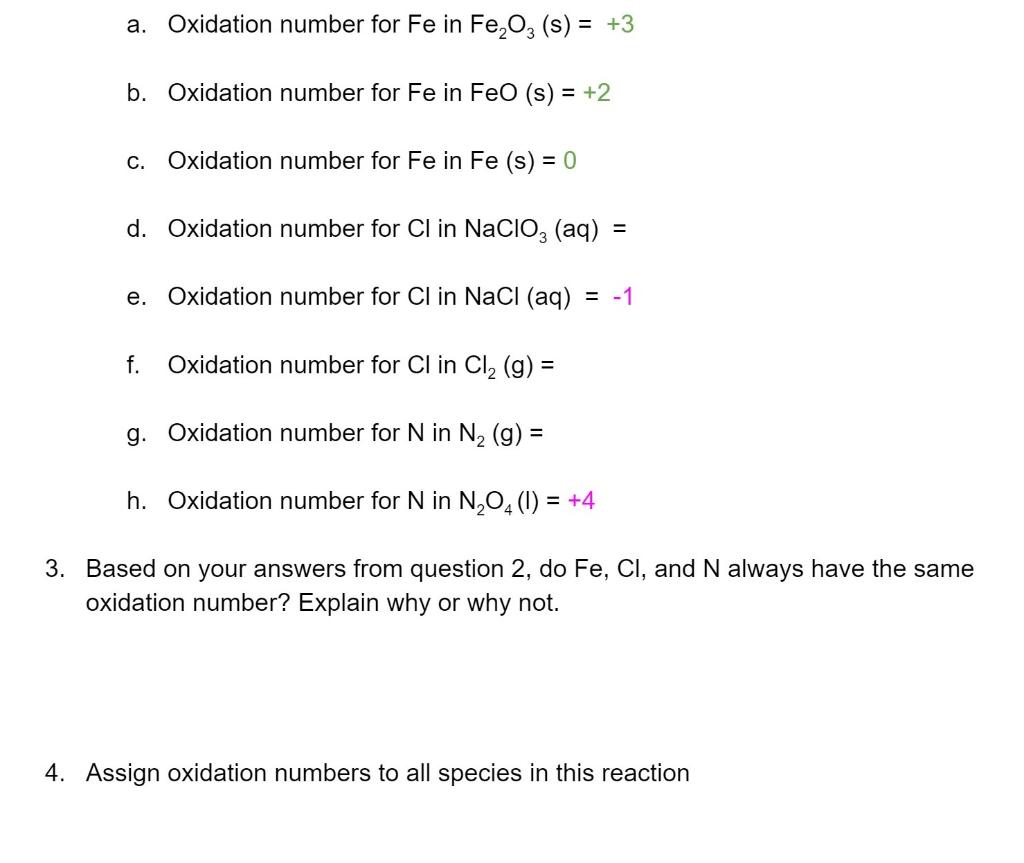 oxidation number of fe2o3