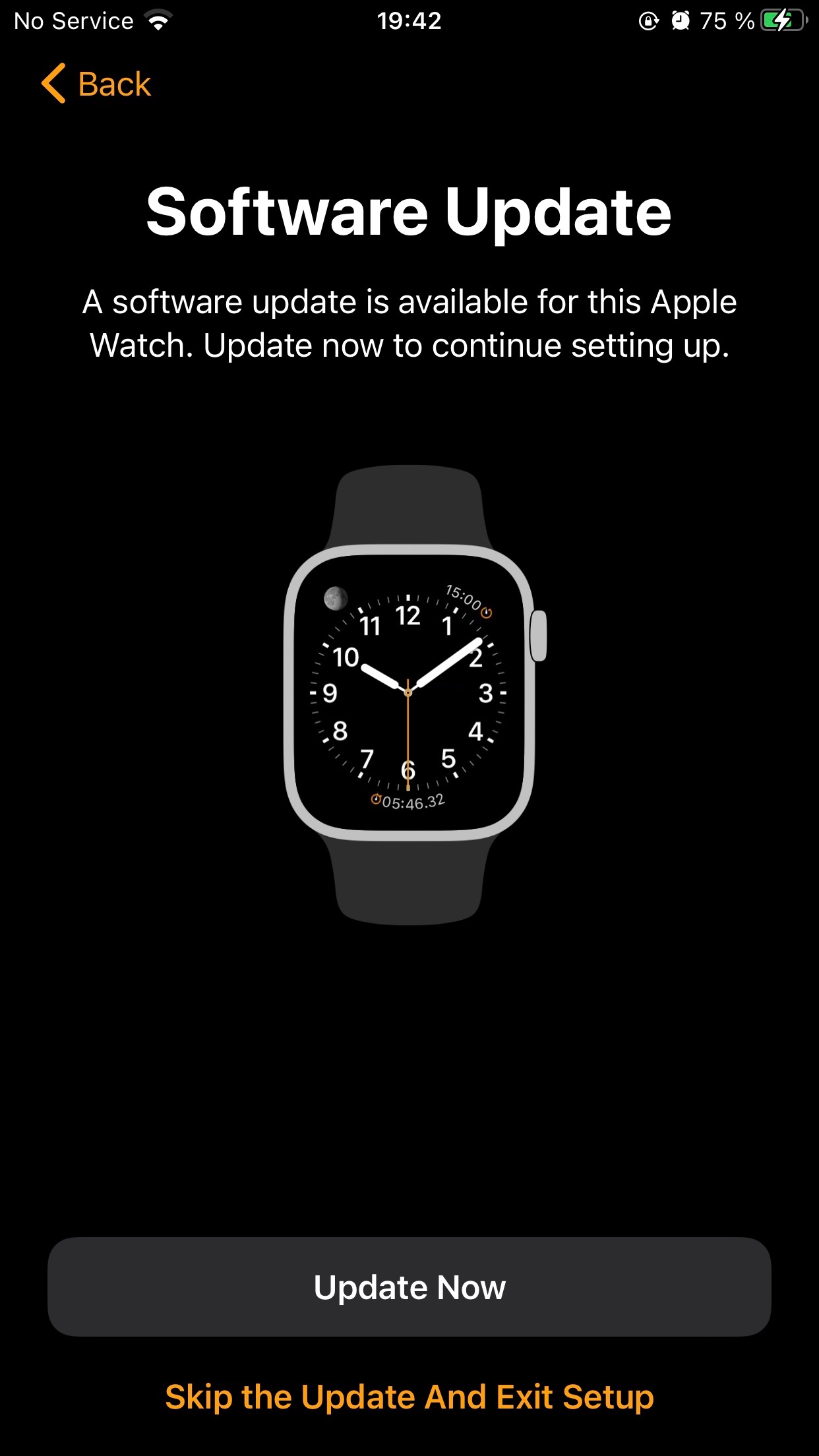 pairing failed apple watch