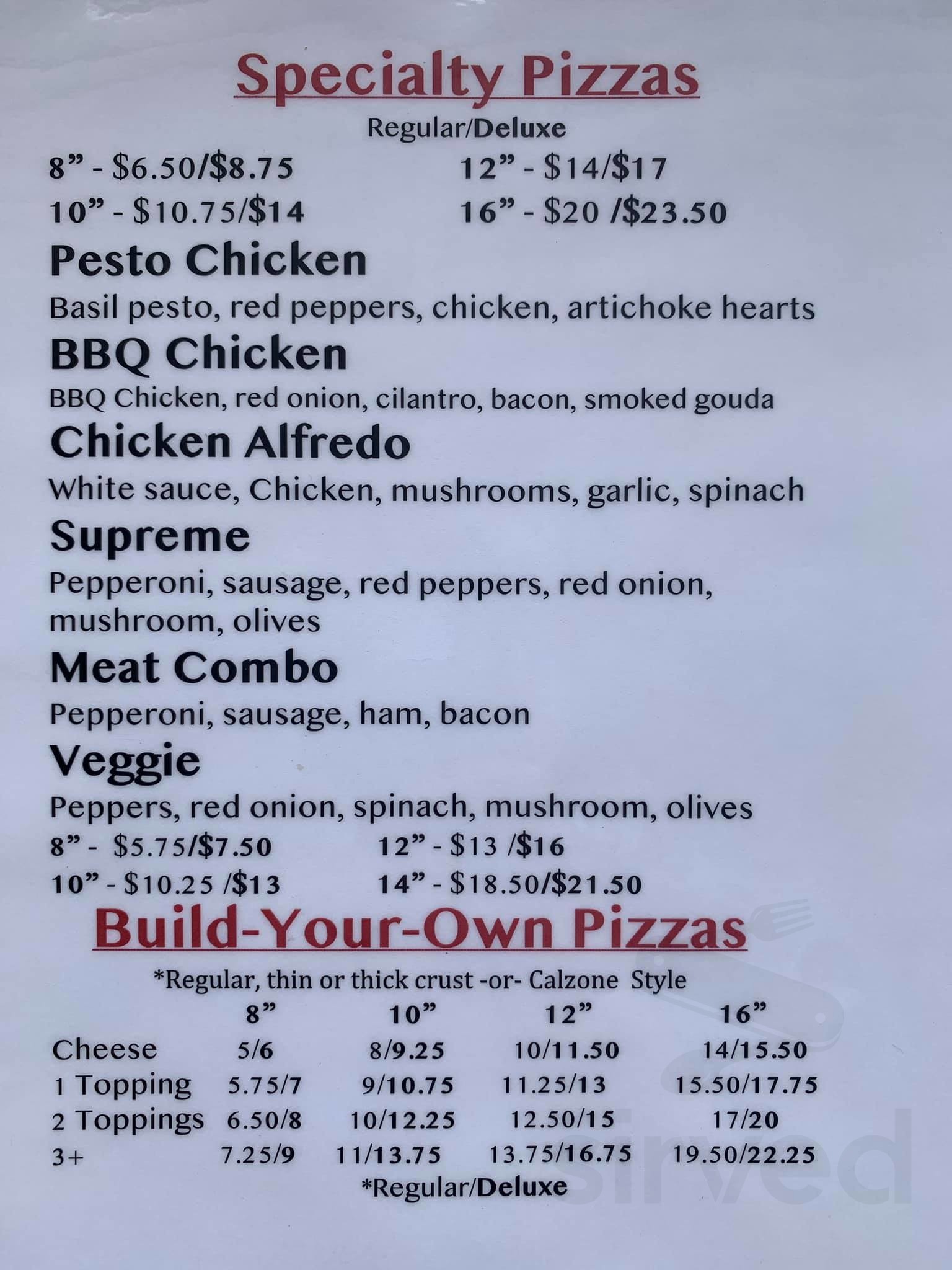 pala mesa pizza menu