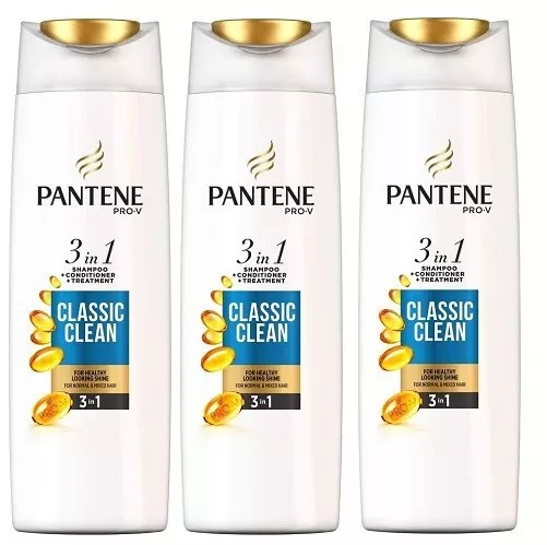 pantene shampoo 225ml 3 in 1 classic clean