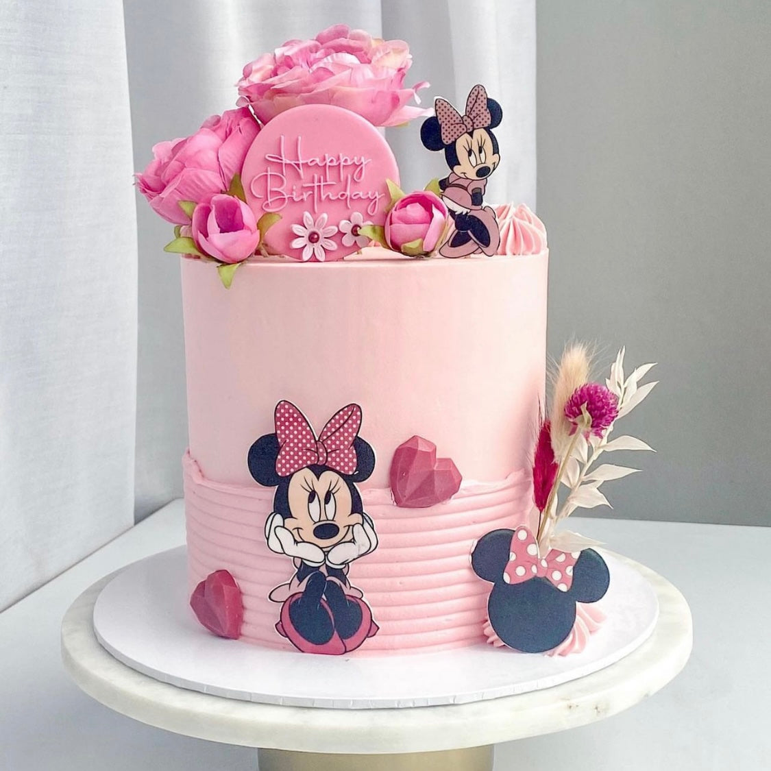 pastel minnie mouse rosa