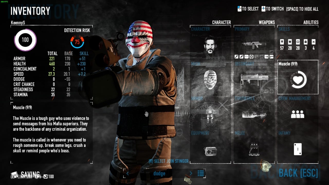 payday 2 dodge build